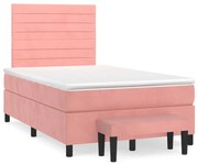 ΚΡΕΒΑΤΙ BOXSPRING ΜΕ ΣΤΡΩΜΑ ΡΟΖ 120X190 ΕΚ. ΒΕΛΟΥΔΙΝΟ 3270480