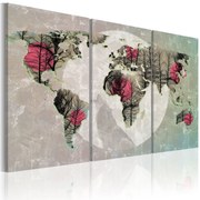 Πίνακας - Map of the World: Full moon - triptych 60x40