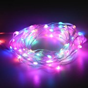 200RGB LED SMART STRING CONNECTABLE, 20m, USB, REMOTE&amp;APP, IP44, 3m ΚΑΛΩΔ ΤΡΦ ACA X04200371