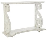 Artekko Magnus Ξύλινη Σκαλιστή Κονσόλα σε Λευκό Χρώμα (120x40x87)cm Artekko 667-4024-A