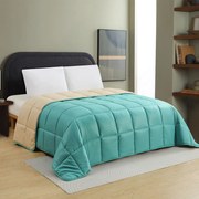 Πάπλωμα Μονό (160x220) 2 Όψεων Melinen Brooklyn Petrol/Beige