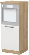 Επιδαπέδιο ντουλάπι φούρνου ψηλό Modena K14-60-1KR-Δρυς - Λευκό γυαλιστερό - 60.00Χ60.00Χ148.00cm