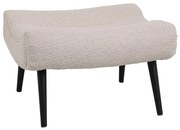 Σκαμπό - υποπόδιο Silla μπουκλέ ύφασμα σε μπεζ απόχρωση 68x58x40εκ 68x58x40 εκ.