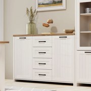 ΜΠΟΥΦΕΣ VERNE 147.9x37.2x91.8cm Λευκό-Φυσικό Δρυς TO-VERNEKOM2D4S