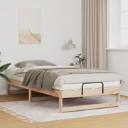 vidaXL Κρεβάτι με λαβές μεταφοράς Καφέ 100 x 200 εκ. Μασίφ ξύλο πεύκου