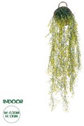 GloboStar® Artificial Garden GOLDEN BELL WILLOW 4 HANGING PLANT 20632 Κρεμαστό Τεχνητό Διακοσμητικό Φυτό Ιτίας  Y110cm