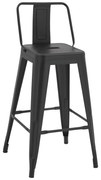 ΣΚΑΜΠΟ ΜΠΑΡ ΜΕΣΑΙΟΥ ΥΨΟΥΣ ΜΕΤΑΛΛΙΚΟ MELITA-PRO HM8574.42 ΜΑΥΡΟ ΜΑΤ 43x43x88Υεκ.