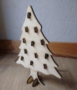 Intra απο ξύλο plywood 3mm-4mm πάχος - Ημερολόγιο έλευσης δέντρου Δίασταση 30x30 cm Intraeaxys-075ye2ko