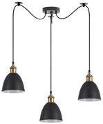 SE21-BR-10-BL3-MS2 MAGNUM BRONZE Black Metal Shade Pendant+ HOMELIGHTING 77-8769