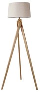 Φωτιστικό Δαπέδου Ξύλινο Tripod 01263 Beige GloboStar Wood
