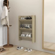 vidaXL Παπουτσοθήκη Τοίχου Sonoma Δρυς 60x18x90 εκ. Μοριοσανίδα