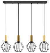 Φωτιστικό Οροφής Πολύφωτο Homelighting Adept Flex 77-8937 Gold