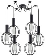 Φωτιστικό Οροφής Adept Tube 77-8534 55x55x300cm 6xE27 60W Black Homelighting