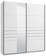 Ντουλάπα Συρόμενη VEYMONT 200 OG με Καθρέπτη Λευκή 195x61x218εκ. 195x61x218 εκ.