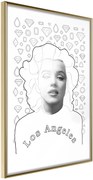 Αφίσα - Marilyn in Los Angeles - 40x60 - Χρυσό - Χωρίς πασπαρτού