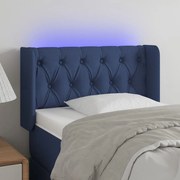 vidaXL Κεφαλάρι Κρεβατιού LED Μπλε 83x16x78/88 εκ. Υφασμάτινο