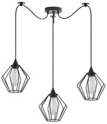 SE21-BL-B10-BL3-GR1 ADEPT PENDANT Black Metal Grid Pendant+