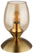 Επιτραπέζιο Φωτιστικό E14 Ποτήρι Globo Lighting-24007M-Κεχριμπάρι 24007M