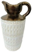 Βάζο GB01900329 29,5cm Ivory-Gold Oriana Ferelli® Κεραμικό