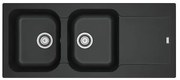 Franke Tectonite KID 621 Ένθετος Νεροχύτης από Συνθετικό Γρανίτη Μ116xΠ50cm Μαύρος