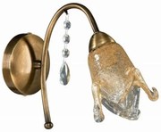 Απλίκα Φωτιστικό Τοίχου Ε14 με γυαλί 1305/A1 Arkolight-1305-2/A1-Μπρονζέ 1305-2/A1