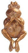 GRENOUILLE 3 DECO ΒΑΤΡΑΧΟΣ POLYRESIN ΧΡΥΣΟ 11,2x10xH22,6cm