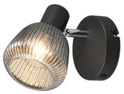 Φωτιστικό Τοίχου - Απλίκα Tarifa 862800132 17x13x10cm 1xE14 10W Chrome-Black Trio Lighting