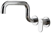 Armando Vicario Laundry 400747 Chrome Μπαταρία Κουζίνας Τοίχου Με Υψηλό Περιστρεφόμενο Ρουξούνι