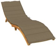 Μαξιλάρι Ξαπλώστρας Taupe Μελανζέ 200x70x4 εκ. Ύφασμα - Μπεζ-Γκρι
