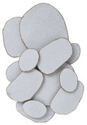 Διακοσμητικό Τοίχου Pebbles 032339 63x7x97cm Grey-Gold Μέταλλο