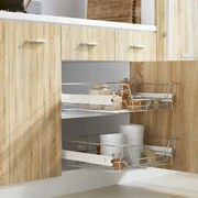 vidaXL Συρτάρια - Καλάθια Συρμάτινα 2 τεμ. Aσημί 600 χιλ.