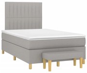 ΚΡΕΒΑΤΙ BOXSPRING ΜΕ ΣΤΡΩΜΑ ΑΝΟΙΧΤΟ ΓΚΡΙ 120X190 ΕΚ. ΥΦΑΣΜΑΤΙΝΟ 3270418