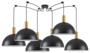 SE21-GM-4-BL6-MS40 ADEPT TUBE Gold Matt Pendant Black Metal Shade+ HOMELIGHTING 77-8589