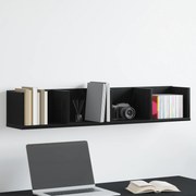 vidaXL Ράφι Τοίχου CD Μαύρος Δρυς 100x18x18 εκ Επεξεργασμένο Ξύλο