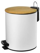 Karag 1555 Bamboo Χαρτοδοχείο Απορριμμάτων 5lt Λευκό ματ
