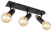 Απλίκα Globo Lighting Matti 54045-3 Μαύρο-Ξύλο