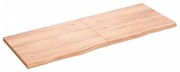 Ράφι Τοίχου Ανοιχτό Καφέ 160x60x(2-4)εκ. Επεξ. Μασίφ Ξύλο Δρυός 363714