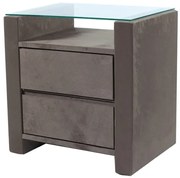 Artekko Kais Ξύλινο Μασίφ Γκρι Κομοδίνο (57x42x59)cm Artekko 784-0003