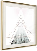 Αφίσα - Snow-Capped Peak (Square) - 20x20 - Χρυσό - Με πασπαρτού