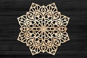 Intra απο ξύλο plywood 3mm-4mm πάχος 3D Mandala για Cricut Δίασταση 30x30 cm INTRAFABR-69584666