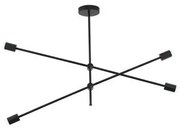 Κρεμαστό Φωτιστικό Οροφής Μέταλλο H55 Φ100 Eurolamp-144-23001-Μαύρο 144-23001