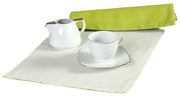 Σουπλά 590 (Σετ 4τμχ) Ecru-Light Green Viopros 32x45cm 100% Βαμβάκι