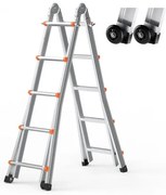VEVOR Telescoping Ladder A Frame 16.7 FT Extension Multi-Function for Homework