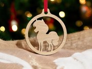 Σετ των 2 Intra απο ξύλο plywood 3mm-4mm πάχος – Διακόσμηση Χριστουγεννιάτικου Δέντρου Μονόκερος 45x50 cm INTRAVECTRY-MY542405