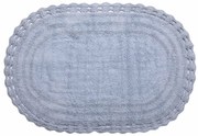Πατάκι Μπάνιου (60x100) Silk Fashion Οβάλ Σιέλ