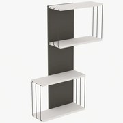 Ραφιέρα Τοίχου Destan 854KLN1730 65x19x96cm Anthracite-White