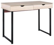 Η/Υ (2-συρτ) ΓΡΑΦΕΙΟ 100x48x75cm Μεταλ.Μαύρο/Maple