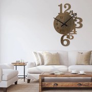 Ρολόι τοίχου  εσωτερικού χώρου ξύλινο clock3 - Clock3-Καρυδιά, 0,60cmx0,60cm