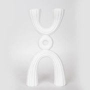 Κηροπήγιο Polyresin Λευκό 17x5,5x32,5εκ. ESTHETI 752-26014