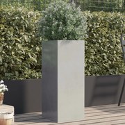 Ζαρντινιέρα Ασημί 32x29x75 εκ. από Ανοξείδωτο Ατσάλι - Ασήμι